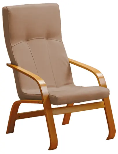 RO - 09 křeslo čalouněné látkou Bora, dřevěné BORA 24 - látka béžová